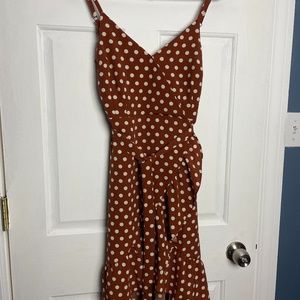 NWT Sanctuary Bianca Polka Dot Faux Wrap Dress Size 0